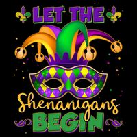 Funny Mardi Gras Let The Shenanigans Begin Jester Hat Mask Impact Tech Backpack