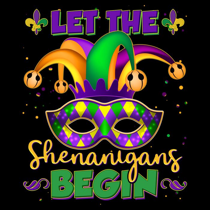 Funny Mardi Gras Let The Shenanigans Begin Jester Hat Mask Impact Tech Backpack