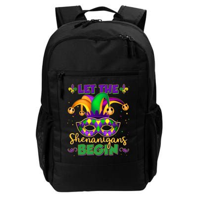 Funny Mardi Gras Let The Shenanigans Begin Jester Hat Mask Backpack