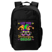 Funny Mardi Gras Let The Shenanigans Begin Jester Hat Mask Backpack