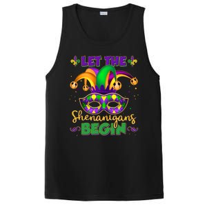 Funny Mardi Gras Let The Shenanigans Begin Jester Hat Mask PosiCharge Competitor Tank