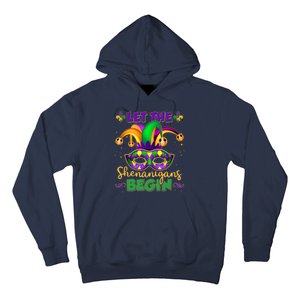 Funny Mardi Gras Let The Shenanigans Begin Jester Hat Mask Hoodie