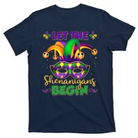 Funny Mardi Gras Let The Shenanigans Begin Jester Hat Mask T-Shirt