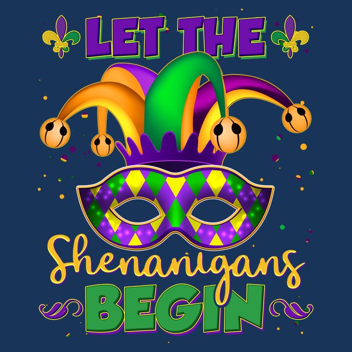 Funny Mardi Gras Let The Shenanigans Begin Jester Hat Mask 16 in Basic Backpack