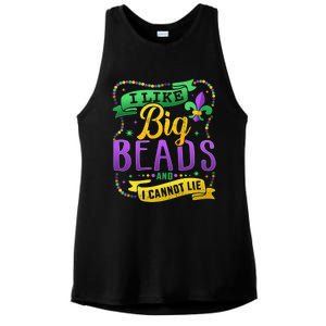 Funny Mardi Gras I Like Big Beads And Cannot Lie Great Gift Ladies PosiCharge Tri-Blend Wicking Tank