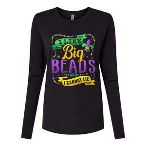 Funny Mardi Gras I Like Big Beads And Cannot Lie Great Gift Womens Cotton Relaxed Long Sleeve T-Shirt