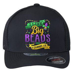 Funny Mardi Gras I Like Big Beads And Cannot Lie Great Gift Flexfit Unipanel Trucker Cap