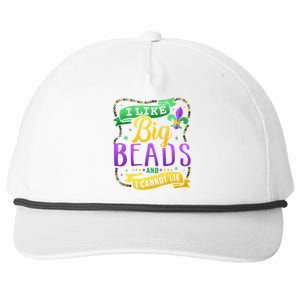 Funny Mardi Gras I Like Big Beads And Cannot Lie Great Gift Snapback Five-Panel Rope Hat