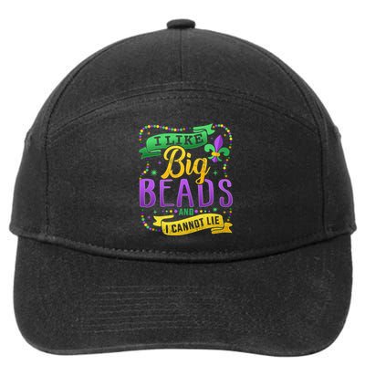 Funny Mardi Gras I Like Big Beads And Cannot Lie Great Gift 7-Panel Snapback Hat