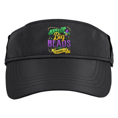 Funny Mardi Gras I Like Big Beads And Cannot Lie Great Gift Adult Drive Performance Visor