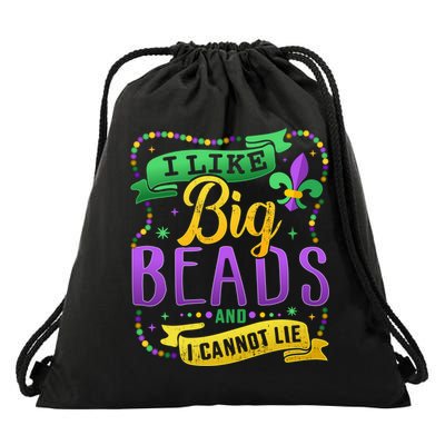 Funny Mardi Gras I Like Big Beads And Cannot Lie Great Gift Drawstring Bag
