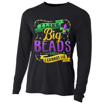 Funny Mardi Gras I Like Big Beads And Cannot Lie Great Gift Cooling Performance Long Sleeve Crew