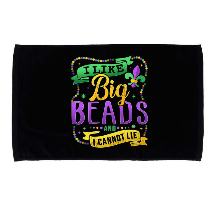 Funny Mardi Gras I Like Big Beads And Cannot Lie Great Gift Microfiber Hand Towel