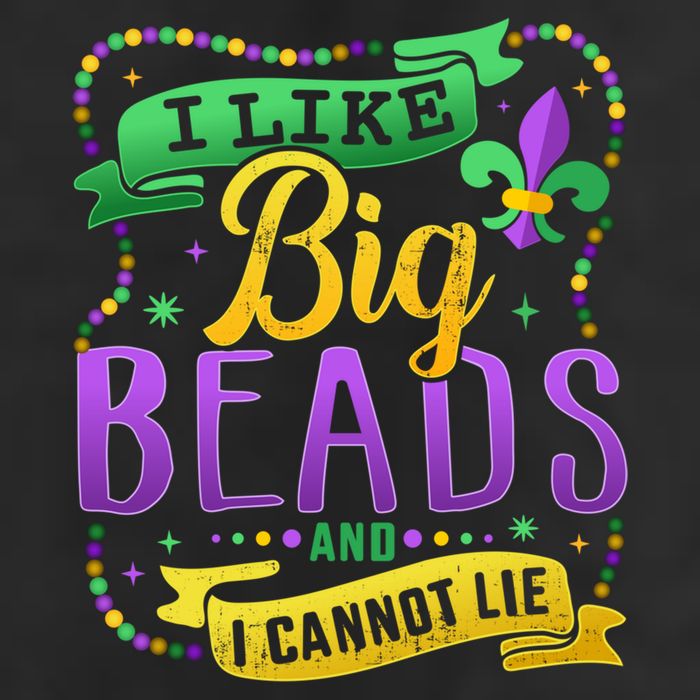 Funny Mardi Gras I Like Big Beads And Cannot Lie Great Gift Microfiber Hand Towel