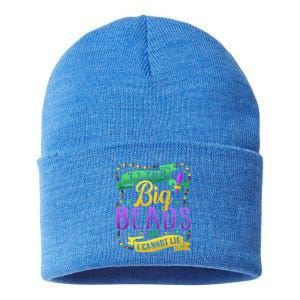 Funny Mardi Gras I Like Big Beads And Cannot Lie Great Gift Sustainable Knit Beanie