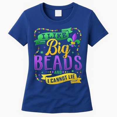 Funny Mardi Gras I Like Big Beads And Cannot Lie Great Gift Womens T-Shirt