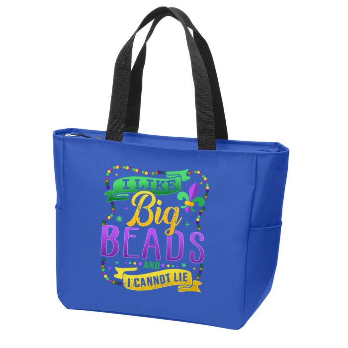 Funny Mardi Gras I Like Big Beads And Cannot Lie Great Gift Zip Tote Bag