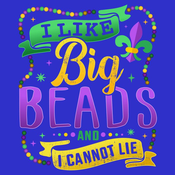 Funny Mardi Gras I Like Big Beads And Cannot Lie Great Gift Zip Tote Bag