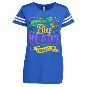 Funny Mardi Gras I Like Big Beads And Cannot Lie Great Gift Enza Ladies Jersey Football T-Shirt