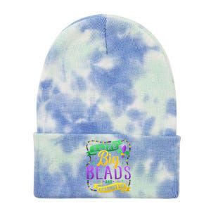 Funny Mardi Gras I Like Big Beads And Cannot Lie Great Gift Tie Dye 12in Knit Beanie