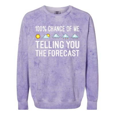 Funny Meteorology Gift Weather Enthusiasts Cool Weatherman Colorblast Crewneck Sweatshirt