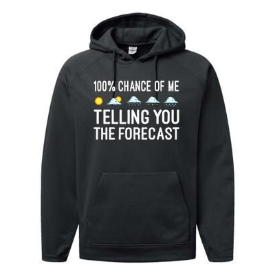 Funny Meteorology Gift Weather Enthusiasts Cool Weatherman Performance Fleece Hoodie