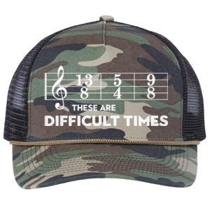 Funny Musician Gift These Are Difficult Times Gift Retro Rope Trucker Hat Cap