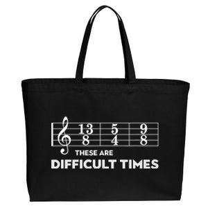 Funny Musician Gift These Are Difficult Times Gift Cotton Canvas Jumbo Tote