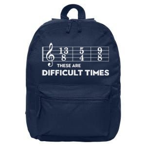 Funny Musician Gift These Are Difficult Times Gift 16 in Basic Backpack