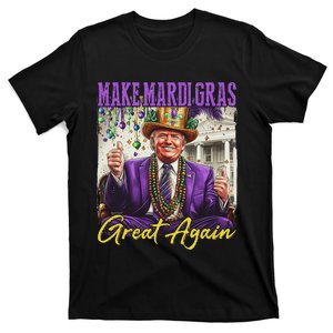 Funny Mardi Gras Donald Trump Mardi Gras American Flag T-Shirt