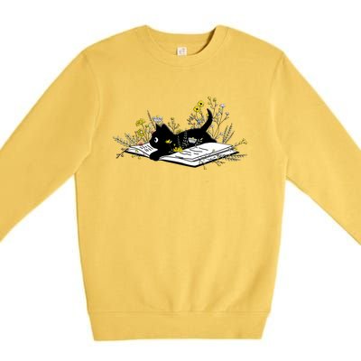 Flowers Meaningful Gift Premium Crewneck Sweatshirt