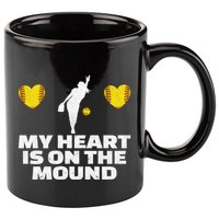 Fastpitch Mom Grandma Funny Softball Pitcher Gift 11oz C Handle Ceramic Mug