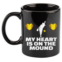 Fastpitch Mom Grandma Funny Softball Pitcher Gift 11oz C Handle Ceramic Mug