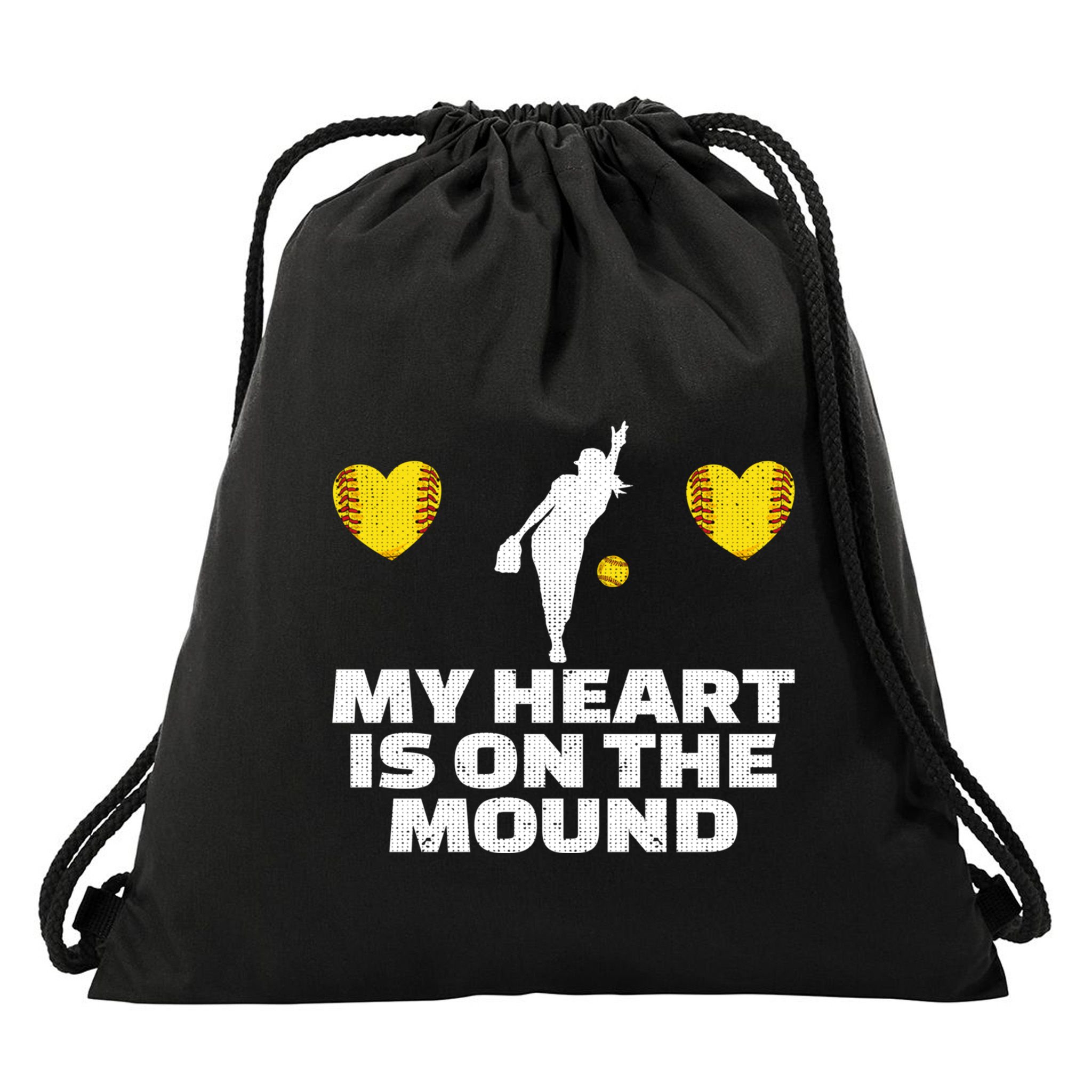 Fastpitch Mom Grandma Funny Softball Pitcher Gift Drawstring Bag