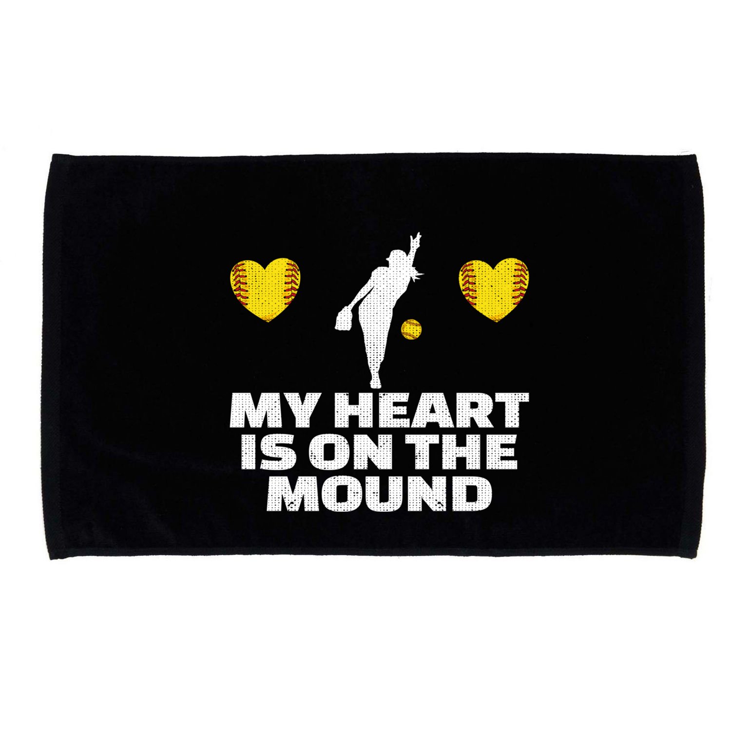 Fastpitch Mom Grandma Funny Softball Pitcher Gift Microfiber Hand Towel