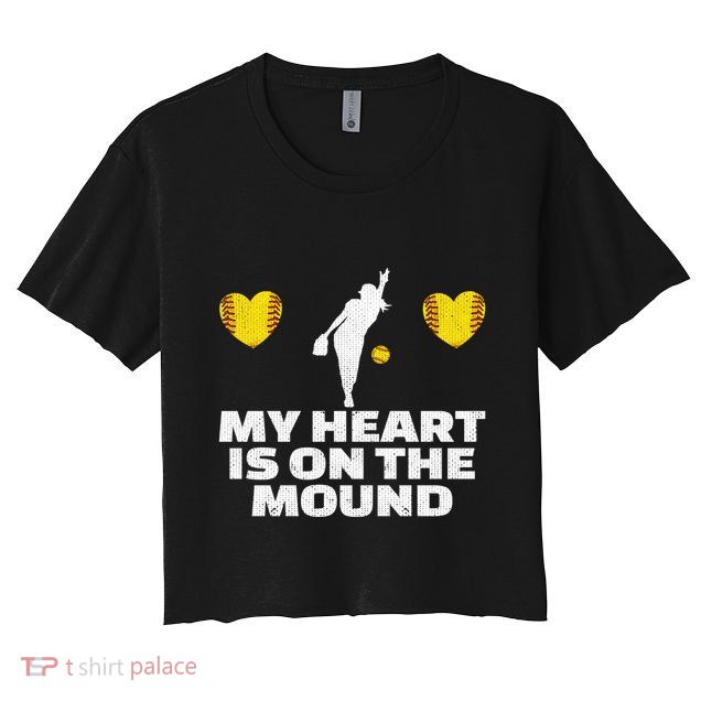 Fastpitch Mom Grandma Funny Softball Pitcher Gift Crop Top
