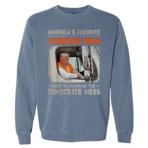 Funny Make Garbage Great Again Garbage For Trump 2024 Gift Garment-Dyed Sweatshirt