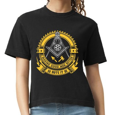 Freemason Making Good Better Mason So Mote It Be Masonic Comfort Colors Boxy T-Shirt