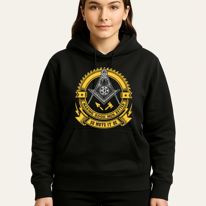 Freemason Making Good Better Mason So Mote It Be Masonic Hoodie