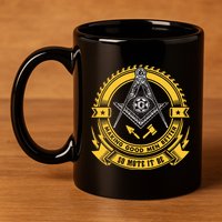 Freemason Making Good Better Mason So Mote It Be Masonic 11oz C Handle Ceramic Mug