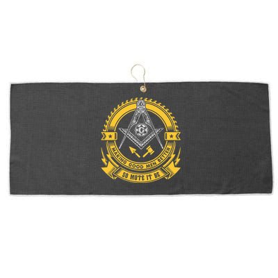 Freemason Making Good Better Mason So Mote It Be Masonic Large Microfiber Waffle Golf Towel