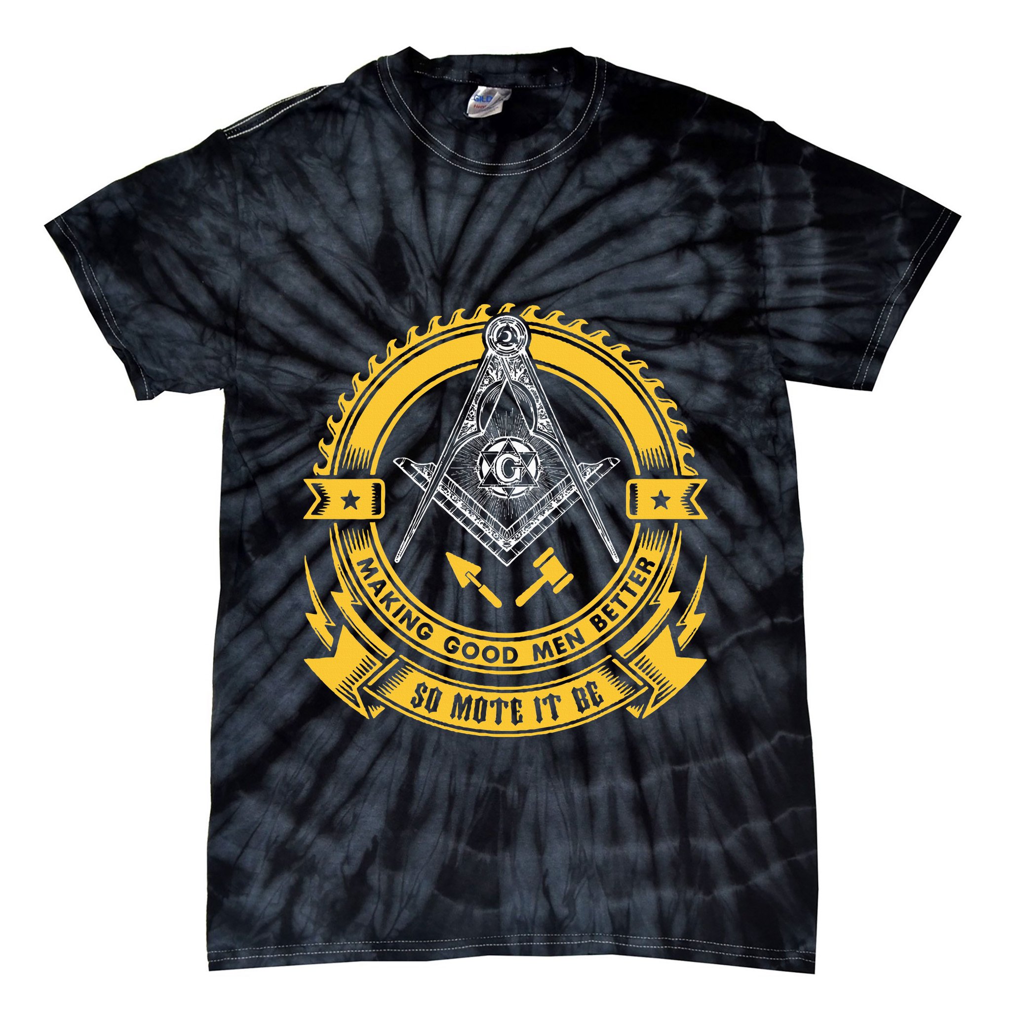 Freemason Making Good Better Mason So Mote It Be Masonic Tie-Dye T-Shirt