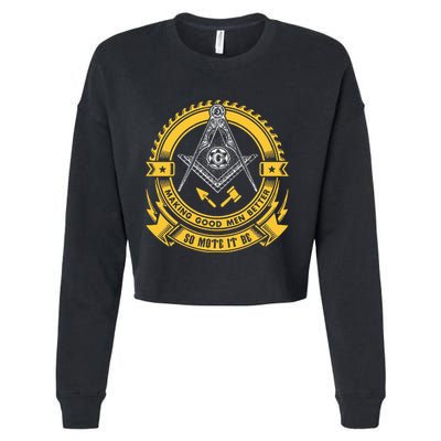 Freemason Making Good Better Mason So Mote It Be Masonic Cropped Pullover Crew