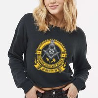 Freemason Making Good Better Mason So Mote It Be Masonic Cropped Pullover Crew