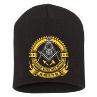 Freemason Making Good Better Mason So Mote It Be Masonic Short Acrylic Beanie