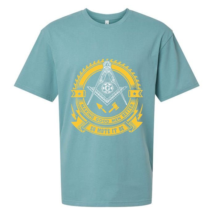 Freemason Making Good Better Mason So Mote It Be Masonic Sueded Cloud Jersey T-Shirt