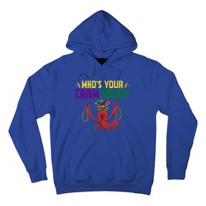 Funny Mardi Gras Whos Your Crawdaddy Crawfish Jester Beads Gift Hoodie