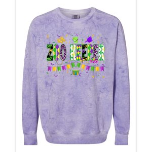 Funny Mardi Gras Zoo Keeper Carnival Parade Gift Colorblast Crewneck Sweatshirt