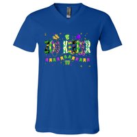 Funny Mardi Gras Zoo Keeper Carnival Parade Gift V-Neck T-Shirt