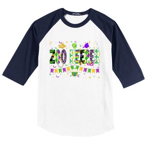 Funny Mardi Gras Zoo Keeper Carnival Parade Gift Baseball Sleeve Shirt